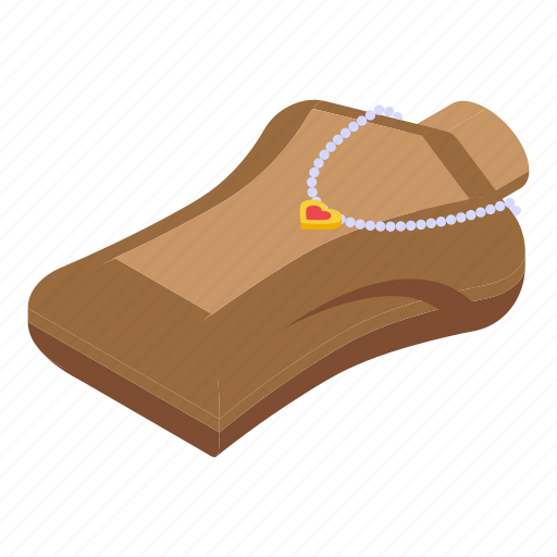 Heart, necklace, jewelry, dummy, isometric icon - Download on Iconfinder