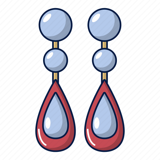 Anniversary, beautiful, beauty, brilliant, cartoon, earring, pearl icon - Download on Iconfinder
