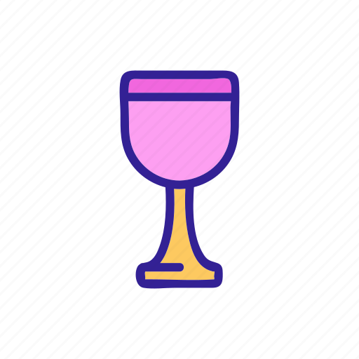 Alcohol, bar, contour, glass, jewish, wine icon - Download on Iconfinder