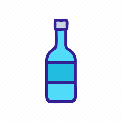 Alcohol, bottle, contour, glass, jewish, silhouette, wine icon - Download on Iconfinder