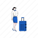 hostess, service, airplane, occupation, woman, airport, attendant