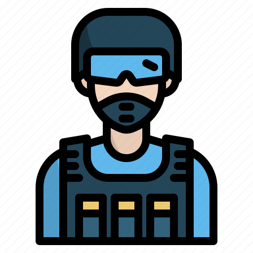 Jobavatar, swat, avatar, military, police, soldier, army icon - Download on Iconfinder