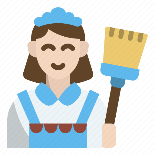 Jobavatar, maid, cleaning, service, cleeaner, avatar, housekeeper icon - Download on Iconfinder