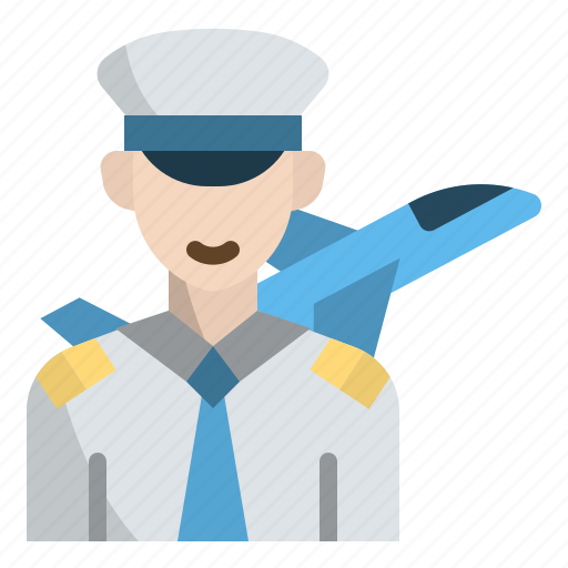 Jobavatar, pilot, captain, avatar, flight, plane, airplane icon - Download on Iconfinder