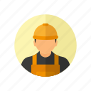 avatar, builder, job, man, people, profile 