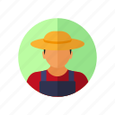 avatar, farmer, job, man, profile 