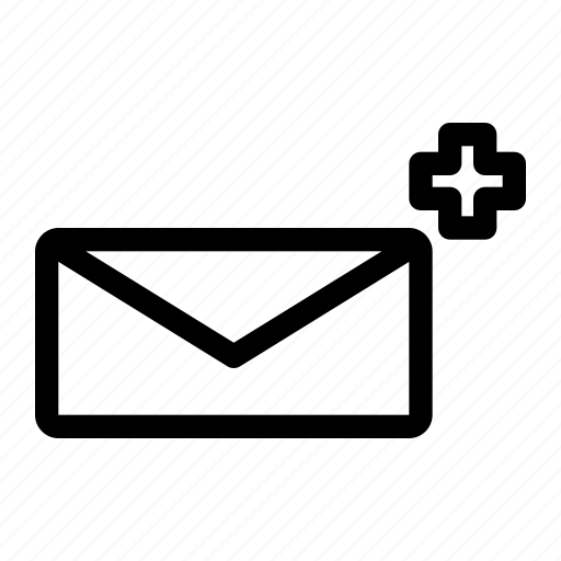 Add letter, add mail, add message, inbox, sent icon - Download on Iconfinder