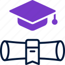 education, graduation, hat, certificate, diploma