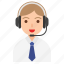 avatar, customer support, job, male, occupation, operator, profession 