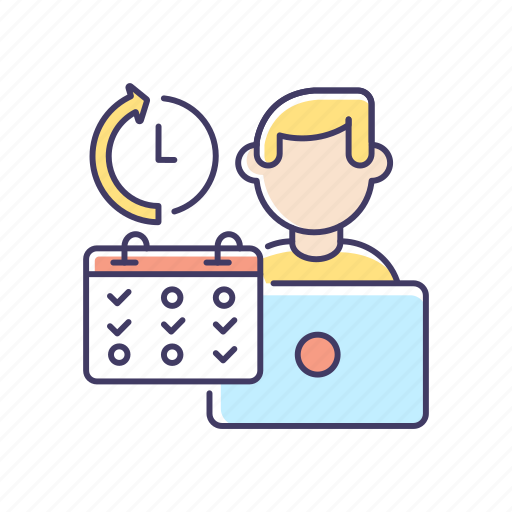 Job, part time, schedule, worker icon - Download on Iconfinder