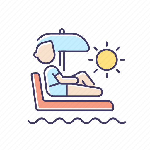 Sunbathing, vacation, summertime, relax icon - Download on Iconfinder