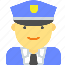 cop, male, pilot, security