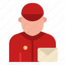 avatar, delivery, letter, mail, mailman, occupation, postman