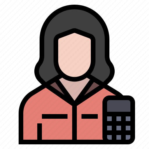 Accountant, banking, financial, financier, profession, secretary, business woman icon - Download on Iconfinder