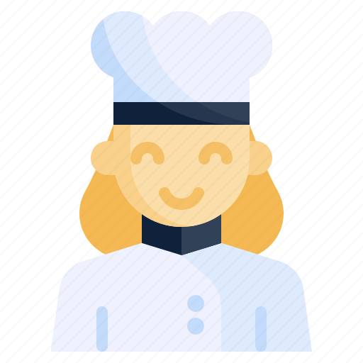 Chef, professions, jobs, restaurant, woman, food icon - Download on Iconfinder