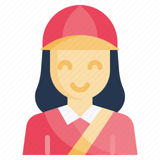 Delivery, woman, man, courier, profession, people icon - Download on Iconfinder