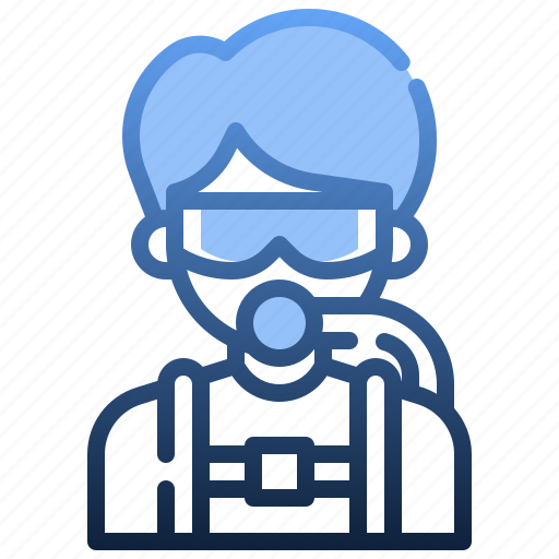 Diver, aquatic, sports, underwater, man, eyeglasses icon - Download on Iconfinder