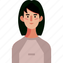 person, face, portrait, avatar, woman, female, user, character, assistant, software, network