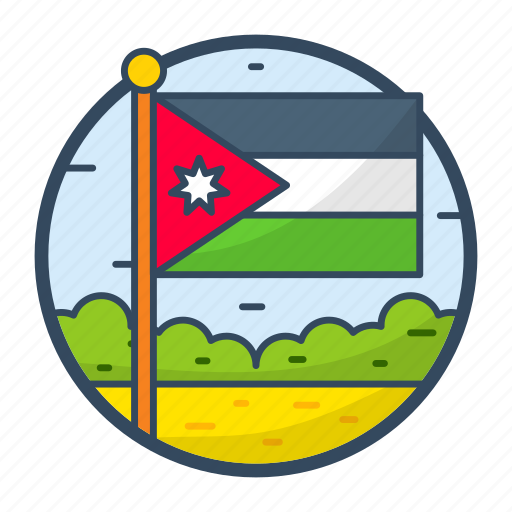 Jordan, flag, national, country, state icon - Download on Iconfinder