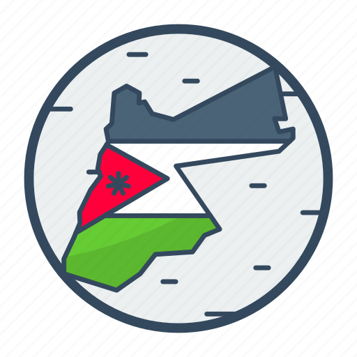 Jordan, map, country, geography, nation icon - Download on Iconfinder