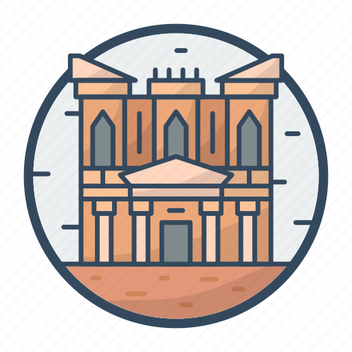 Petra, ancient, landmark, monastery, historic icon - Download on Iconfinder