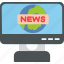 news, report, broadcast, live, message, icon 
