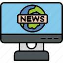 news, report, broadcast, live, message, icon