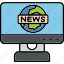 news, report, broadcast, live, message, icon 