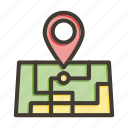 location, place, arrow, navigation, map, pin, direction