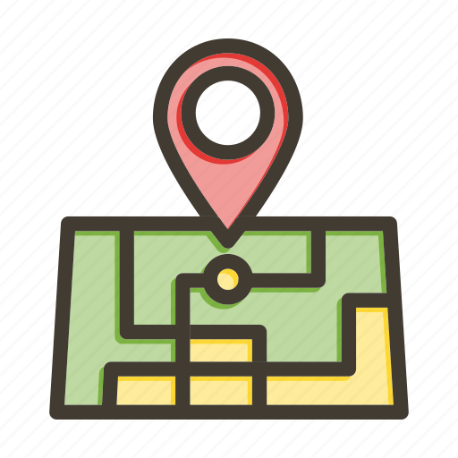 Location, place, arrow, navigation, map, pin, direction icon - Download on Iconfinder