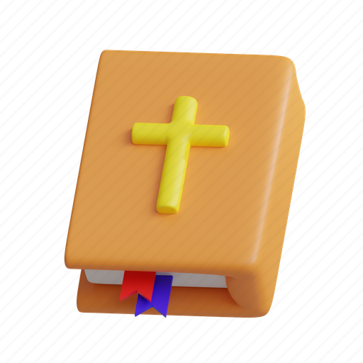 Bible, cross, religion, pray, christian, church 3D illustration - Download on Iconfinder