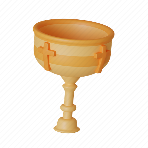 Cup of holy water, jesus, christ, church, cross, catholic, cup 3D illustration - Download on Iconfinder