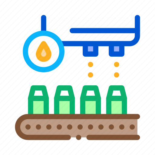 Bottle, conveyor, factory, juice, package, plant, product icon - Download on Iconfinder