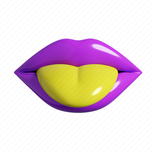 Lips, tongue, mouth, lipstick, lick, emotion, expression 3D illustration - Download on Iconfinder