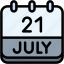 calendar, july, twenty, one, date, monthly, time, and, month, schedule 