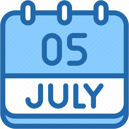 Calendar, july, five, date, monthly, time, and icon - Download on Iconfinder
