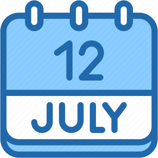 Calendar, july, twelve, date, monthly, time, and icon - Download on Iconfinder
