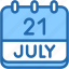 calendar, july, twenty, one, date, monthly, time, month, schedule 