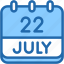 calendar, july, twenty, two, date, monthly, time, month, schedule 