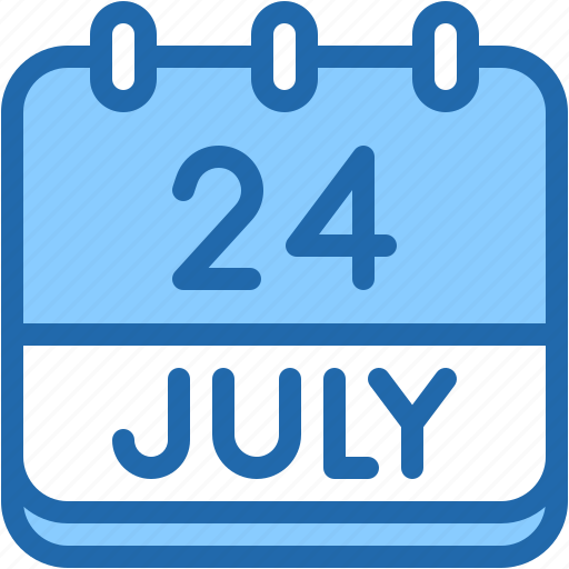 Calendar, july, twenty, four, date, monthly, time icon - Download on Iconfinder