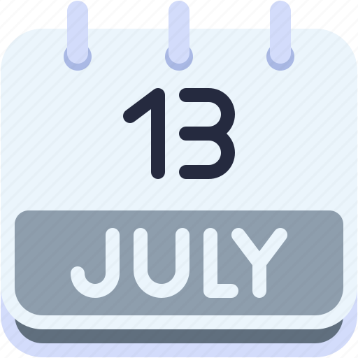 Calendar, july, thirteen, date, monthly, time, month icon - Download on Iconfinder