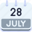 calendar, july, twenty, eight, date, monthly, time, month, schedule 