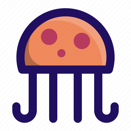 Fish, jelly, jellyfish, sea, sting, underwater icon - Download on Iconfinder