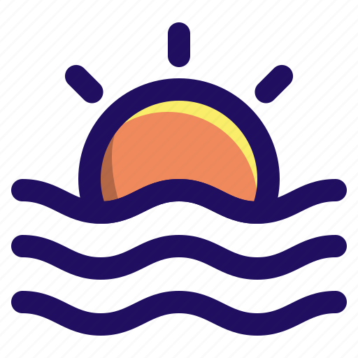 Dusk, evening, sea, sun, sunset, water icon - Download on Iconfinder