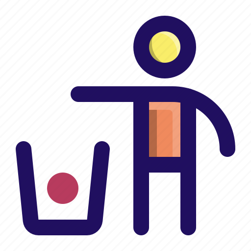 Bin, litter, man, recycle, sign, trash icon - Download on Iconfinder