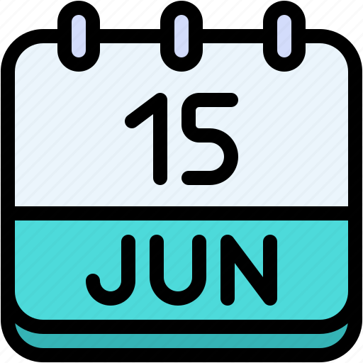Calendar, june, fifteen, date, monthly, time, and icon - Download on Iconfinder
