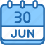 calendar, june, thirty, date, monthly, time, and, month, schedule 