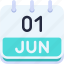 calendar, june, one, 1, date, monthly, time, month, schedule 
