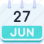 calendar, june, twenty, seven, date, monthly, time, month, schedule 