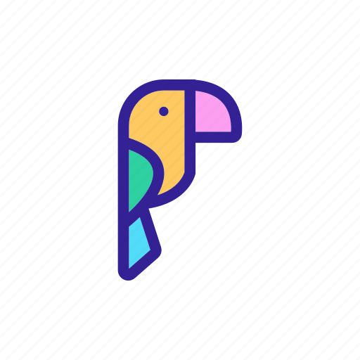 Animal, beak, bird, contour, jungle, parrot, tropical icon - Download on Iconfinder